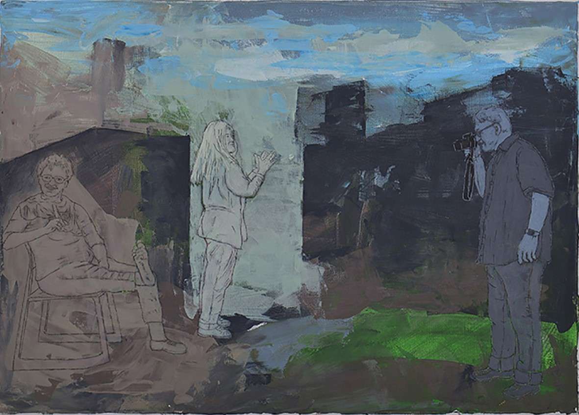 “Zusammenspiel 1”, 2014, Acryl auf Leinwand, 70 x 50 cm,